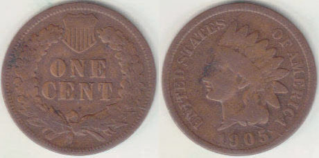 1905 USA 1 Cent A001158